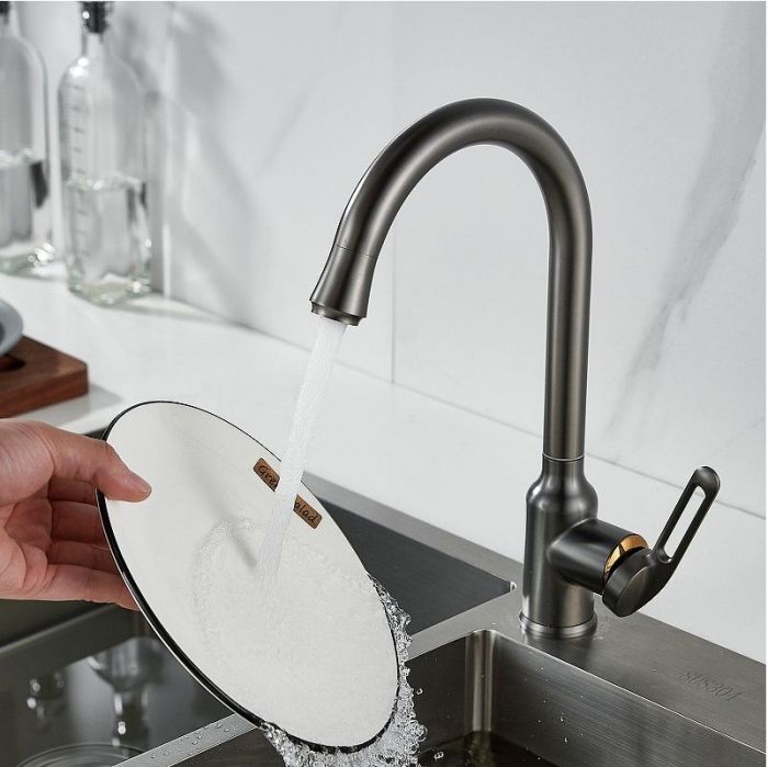 Смеситель для кухни Raffine F103T цвет Оружейная сталь