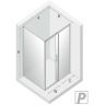 Душевой уголок New Trendy Prime Chrome 120х90 R D-0303A/D-0124B профиль Хром стекло прозрачное