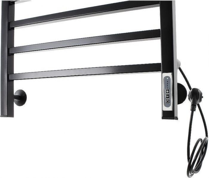 Электрический полотенцесушитель Domoterm Квадро DMT Квадро П8 500x800 EK R Черный матовый