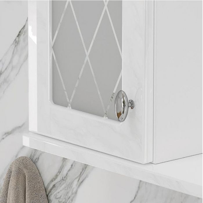 Зеркало со шкафом Volna Milena 70 L zsMLN70.L-01 с подсветкой Белое