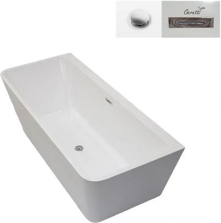 Акриловая ванна Ceruttispa Lugano 170x75 CT9344 без гидромассажа Акриловая ванна Ceruttispa Lugano 170x75 CT9344 без гидромассажа