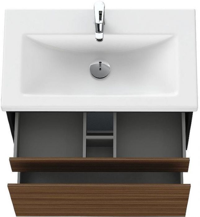 Тумба под раковину Cersanit Grande 80 64760 подвесная Черная Орех