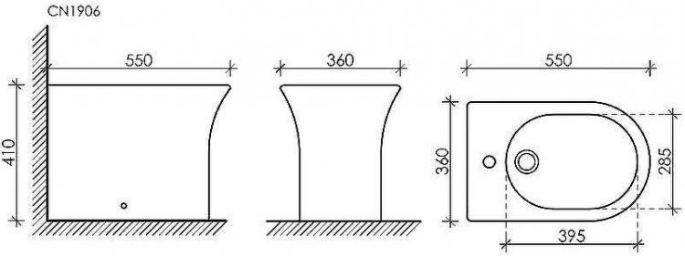 Биде Ceramicanova Star CN1906 Белое Биде Ceramicanova Star CN1906 Белое