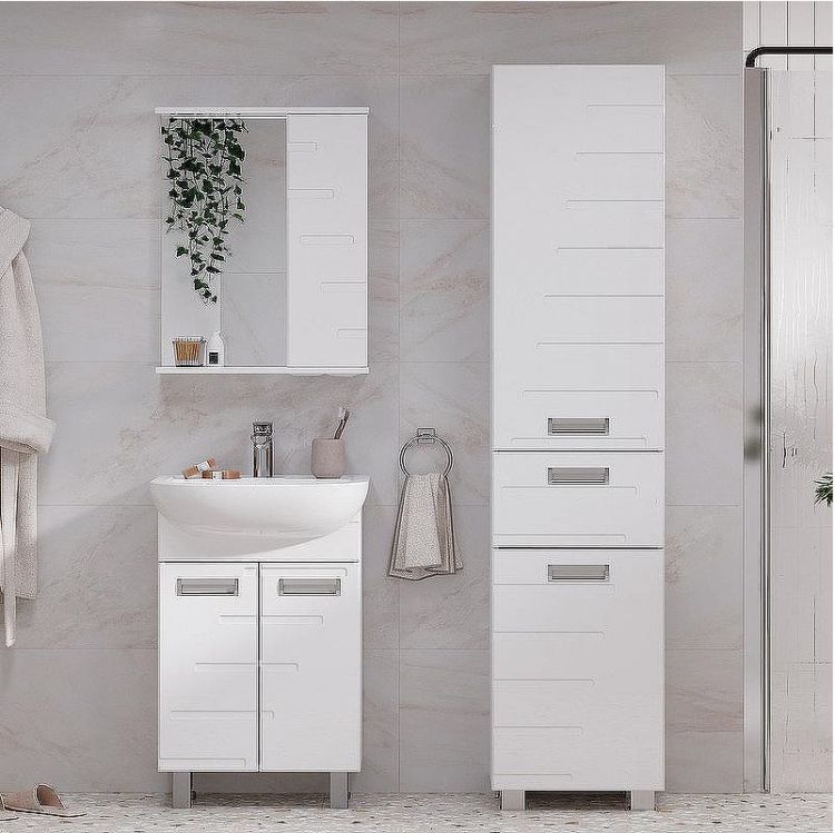 Зеркало со шкафом Volna Joli 50 R zsJOLI50.R-01 с подсветкой Белое