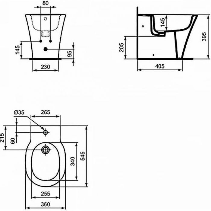 Биде Ideal Standard Connect Air E233401 Euro White