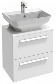 Тумба под раковину Jacob Delafon Struktura 60 см EB1385-N18 белый блестящий