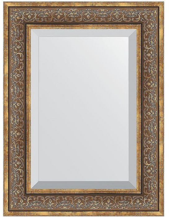 Зеркало Evoform Exclusive 79х59 BY 3396 с фацетом в багетной раме - Вензель бронзовый 101