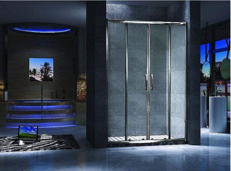 Душевая дверь Esbano ES-150DW 150 ESDN150DW профиль Хром стекло прозрачное