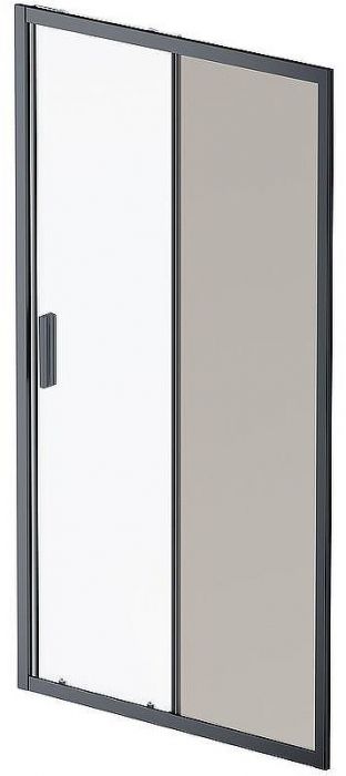 Душевая дверь AM.PM Gem Solo 110 W90G-110-1-195BG профиль Черный матовый стекло тонированное-прозрачное