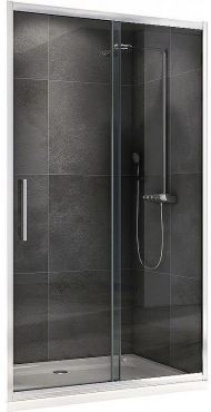 Душевая дверь Abber Schwarzer Diamant 140 AG30140H профиль Хром стекло прозрачное