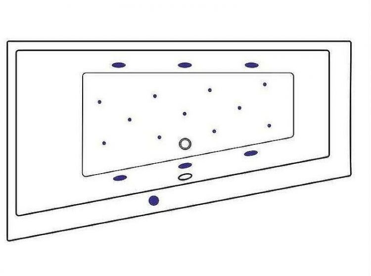 Акриловая ванна Excellent Sfera 170x100 L WAEX.SFL17.RELAX.CR с гидромассажем Акриловая ванна Excellent Sfera 170x100 L WAEX.SFL17.RELAX.CR с гидромассажем