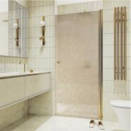Душевая дверь Maybah Glass MGD-811-3 900x1980 на монопетле Золото стекло бронзовое матовое