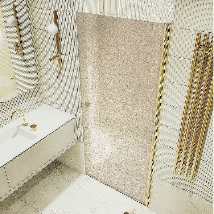 Душевая дверь Maybah Glass MGD-811-3 900x1980 на монопетле Золото стекло бронзовое матовое