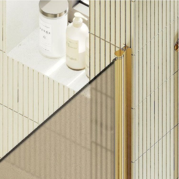 Душевая дверь Maybah Glass MGD-811-3 900x1980 на монопетле Золото стекло бронзовое матовое