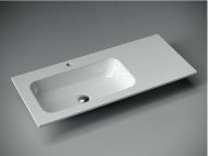 Раковина накладная CERAMICANOVA Grace прямоугольная, чаша слева, с отверстием под смеситель CN7014