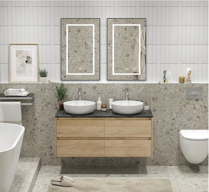 Тумба под раковину BelBagno Kraft 120 KRAFT-1200-4C-SO-2-RNN подвесная Rovere Nebrasca Nature
