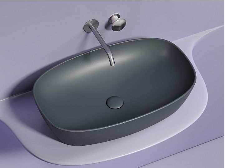 Умывальник CERAMICANOVA Element чаша накладная овальная (цвет Темный Антрацит Матовый) CN6049MDH Умывальник CERAMICANOVA Element чаша накладная овальная (цвет Темный Антрацит Матовый) CN6049MDH