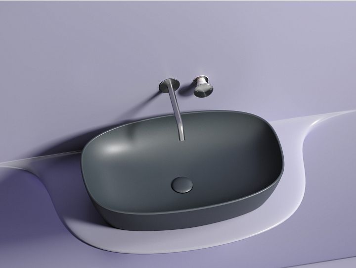 Умывальник CERAMICANOVA Element чаша накладная овальная (цвет Темный Антрацит Матовый) CN6049MDH Умывальник CERAMICANOVA Element чаша накладная овальная (цвет Темный Антрацит Матовый) CN6049MDH