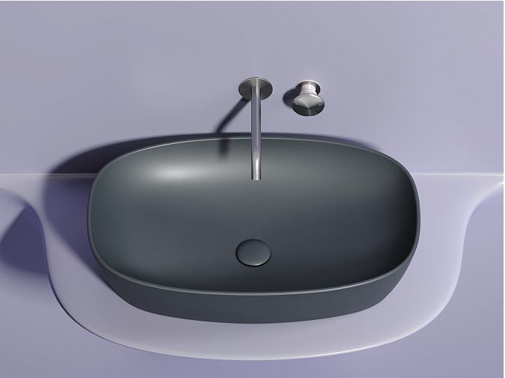 Умывальник CERAMICANOVA Element чаша накладная овальная (цвет Темный Антрацит Матовый) CN6049MDH Умывальник CERAMICANOVA Element чаша накладная овальная (цвет Темный Антрацит Матовый) CN6049MDH