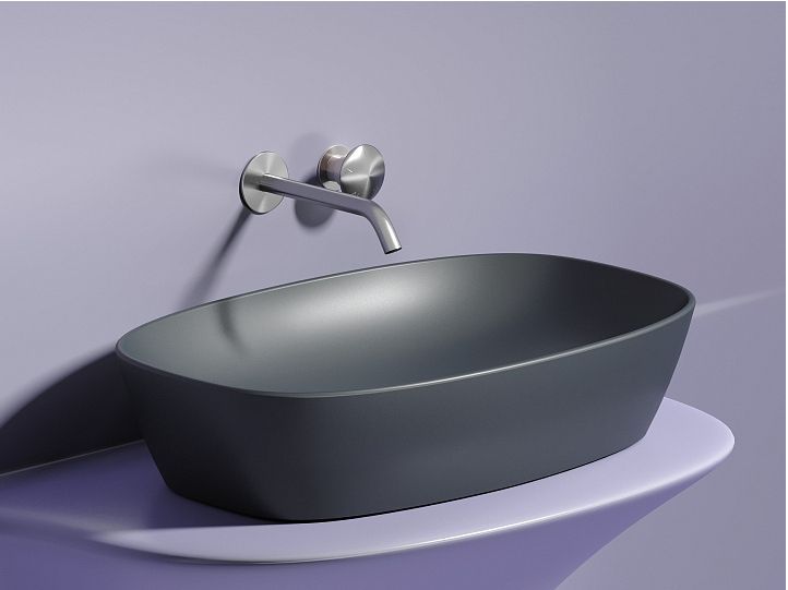 Умывальник CERAMICANOVA Element чаша накладная овальная (цвет Темный Антрацит Матовый) CN6049MDH Умывальник CERAMICANOVA Element чаша накладная овальная (цвет Темный Антрацит Матовый) CN6049MDH