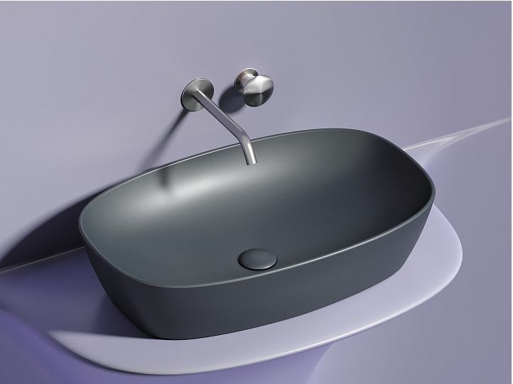 Умывальник CERAMICANOVA Element чаша накладная овальная (цвет Темный Антрацит Матовый) CN6049MDH Умывальник CERAMICANOVA Element чаша накладная овальная (цвет Темный Антрацит Матовый) CN6049MDH