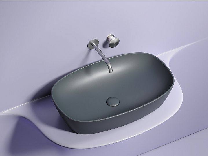 Умывальник CERAMICANOVA Element чаша накладная овальная (цвет Темный Антрацит Матовый) CN6049MDH Умывальник CERAMICANOVA Element чаша накладная овальная (цвет Темный Антрацит Матовый) CN6049MDH
