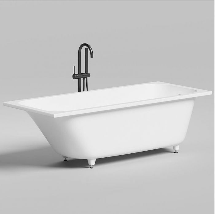 Ванна из искусственного камня Salini Orlanda Kit 170х70 102111G Белая глянцевая