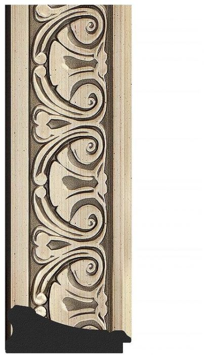 Зеркало Evoform Octagon 75х75 BY 7385 в багетной раме - Барокко серебро 106