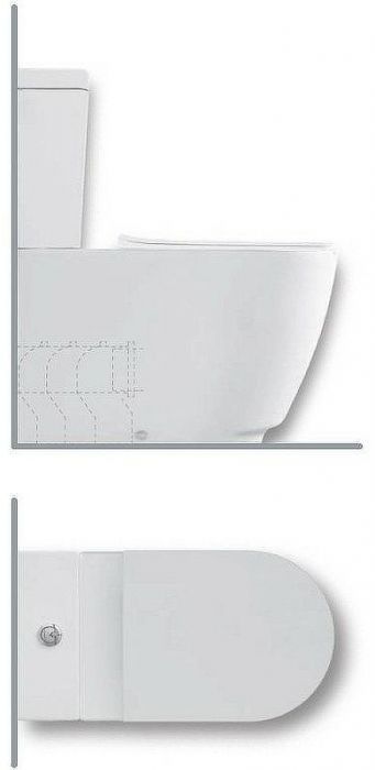 Унитаз компакт Hatria Fusion Y1ZB01 без бачка и сиденья