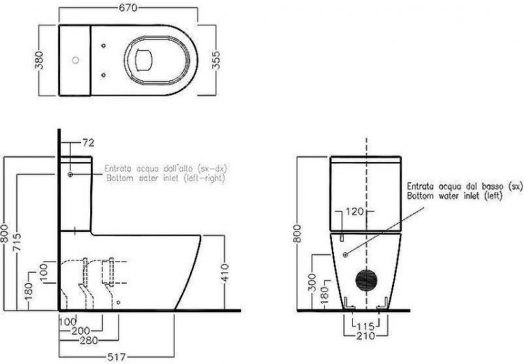 Унитаз компакт Hatria Fusion Y1ZB01 без бачка и сиденья Унитаз компакт Hatria Fusion Y1ZB01 без бачка и сиденья
