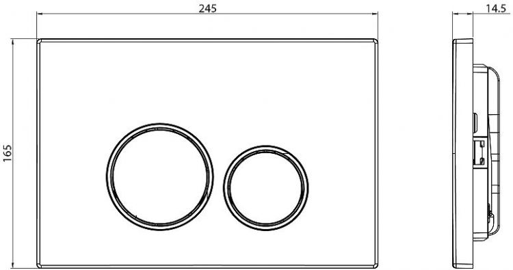 Клавиша смыва Charus Spazio FP.330.DW.01 цвет Черный матовый