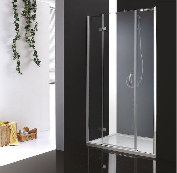 Душевая дверь Cezares Bergamo 175 L BERGAMO-W-B-13-80+60/40-C-Cr-L профиль Хром стекло прозрачное