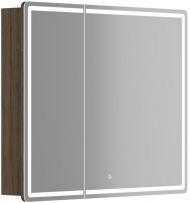 Зеркальный шкаф SANCOS для ванной комнаты SANCOS Mirror 890x150х740 мм, с LED подсветкой, цвет дуб чарльстон, MI90ECH