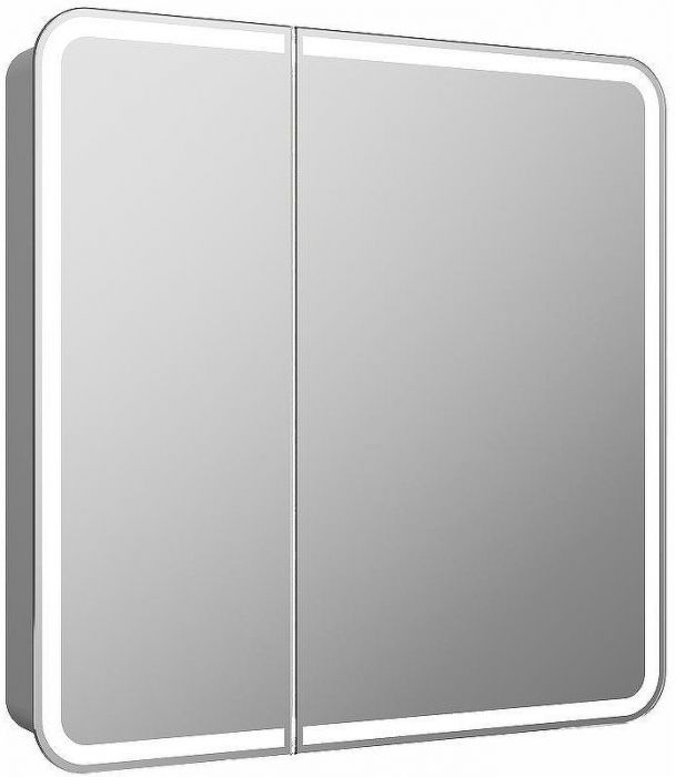 Зеркальный шкаф Reflexion Circle 800х800 RF2110SR с подсветкой Белый матовый