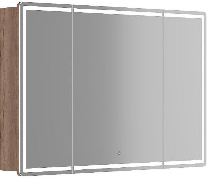 Зеркальный шкаф Sancos Mirror 120 MI120EG с подсветкой Дуб галифакс натуральный