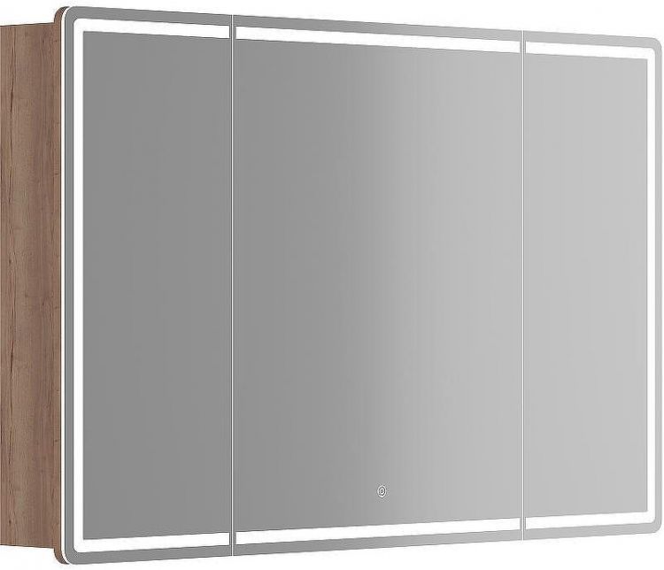Зеркальный шкаф Sancos Mirror 120 MI120EG с подсветкой Дуб галифакс натуральный