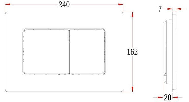 Клавиша смыва Veconi Flush FLV8-C цвет Хром глянцевый