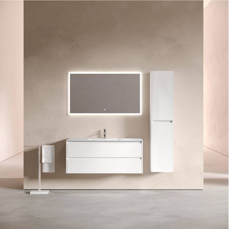 Тумба подвесная SANCOS под раковину Libra, белый глянец 1190х450х500 мм, LB120-1W