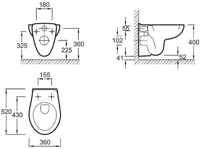 Комплект унитаза с инсталляцией Jacob Delafon Brive E21733RU-00 с сиденьем Микролифт и клавишей смыва Хром
