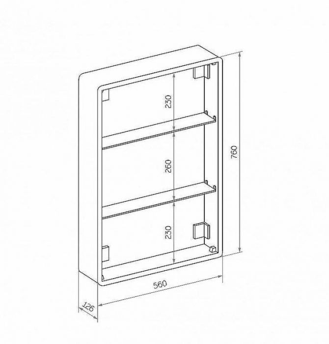 Зеркальный шкаф Art&Max Platino AM-Pla-600-800-1D-L-DS-F с подсветкой с сенсорным выключателем Белый