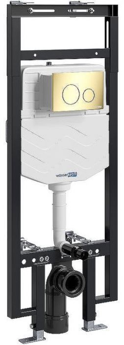 Инсталляция WasserKRAFT Dinkel 58TLT.010.ME.PG02 для унитаза с клавишей смыва Золото