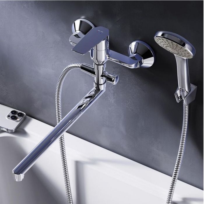 Смеситель для ванны AM.PM Gem F90A90100 универсальный Хром