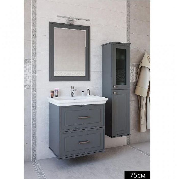 Шкаф пенал Sanflor Модена 34 R С02732 Серый