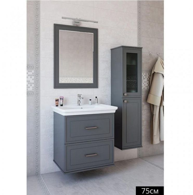 Шкаф пенал Sanflor Модена 34 R С02732 Серый