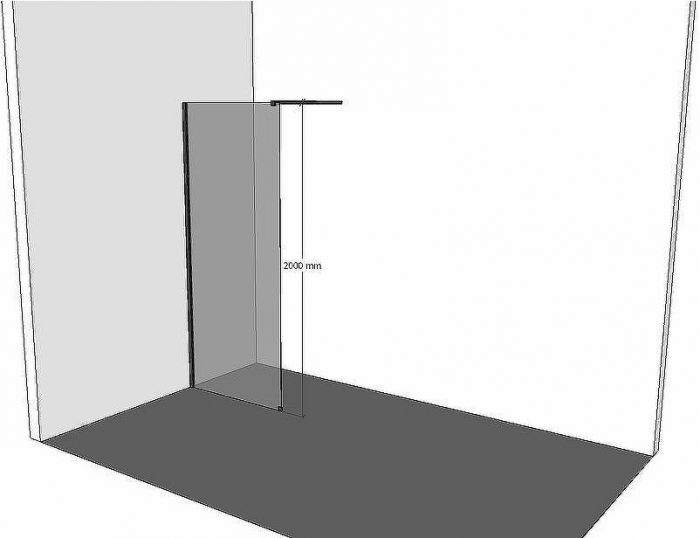 Душевая перегородка Allen Brau Infinity 1 80 3.21002.BA.T профиль Серебро браш стекло тонированное