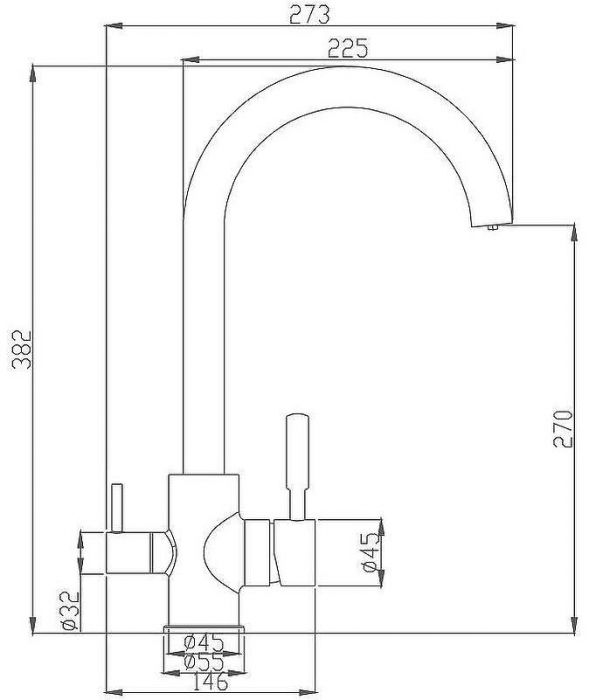 Смеситель для кухни Haiba HB76840 Хром