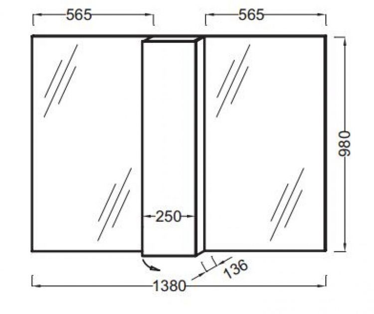 Зеркало-шкаф Jacob Delafon Soprano EB1338-NF