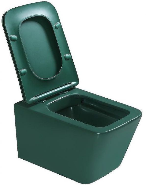 Унитаз SantiLine SL-5007G подвесной Зеленый матовый с сиденьем Микролифт