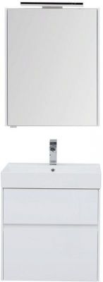 Комплект мебели для ванной Aquanet Бруклин 60 207803 подвесной Белый глянец