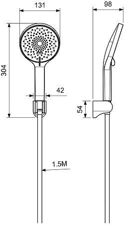 Душевой гарнитур Aquatek Лугано AQ2035BGM цвет Оружейная сталь